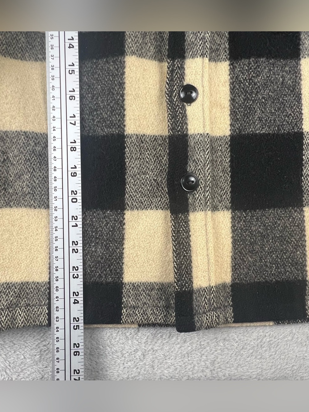 VTG 60s Woolrich Jacket Mens Size 15 Medium Heavy Wool Flannel Overshirt Shacket - Picture 4 of 13